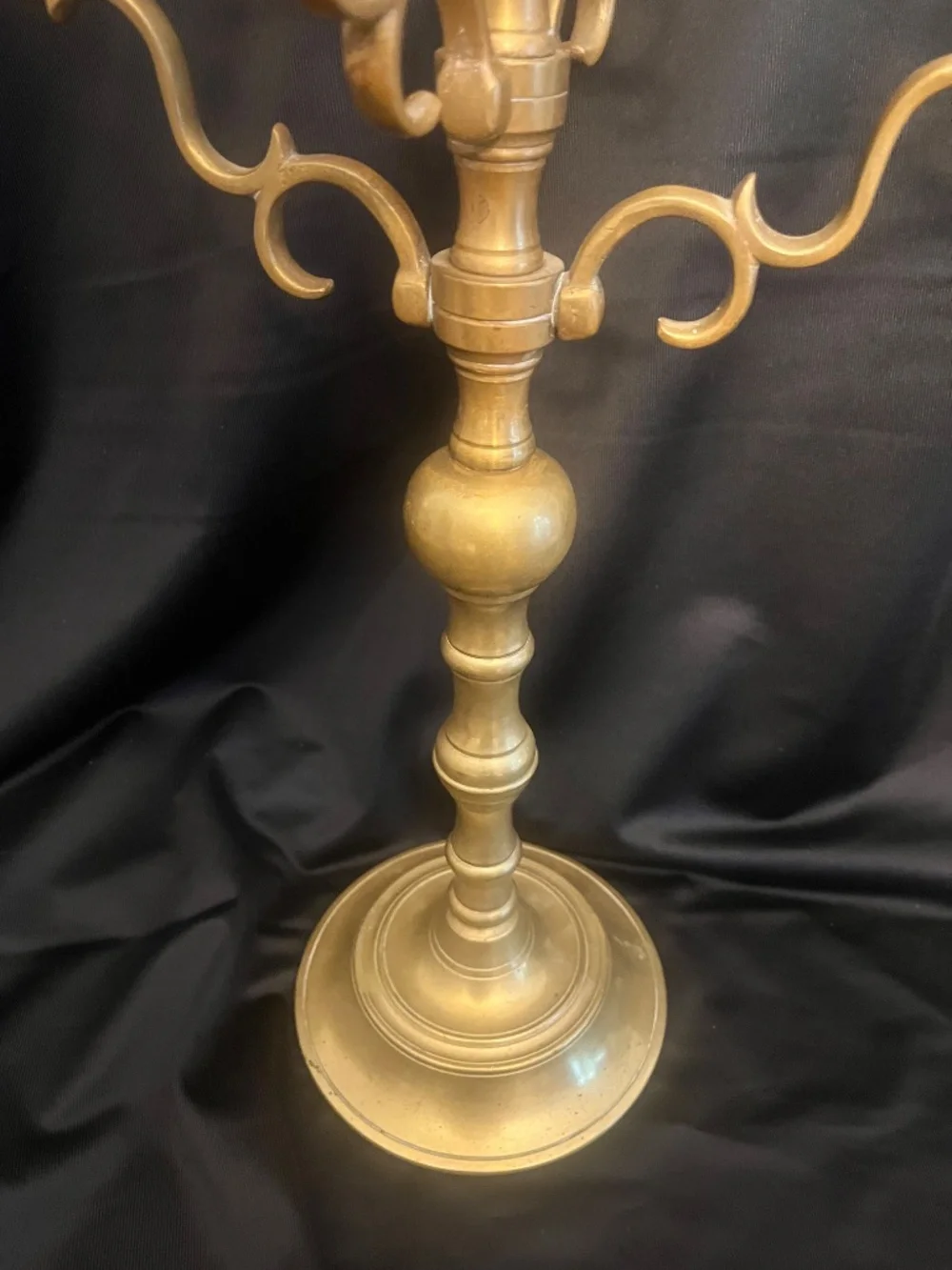 Grand 19th Century Brass Chanukah Menorah